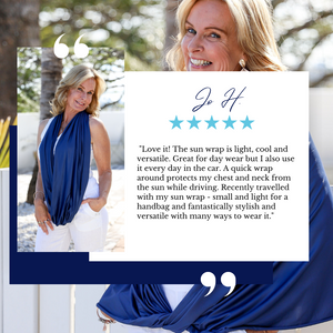 Sun Wrap UPF50+, Navy Peony