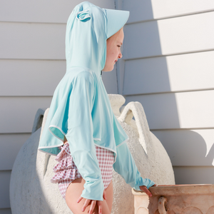 Little Sun Hiding Hood UPF50+, Ice Cool Fabric, Blue - CLEARANCE