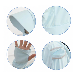 Little Sun Hiding Hood UPF50+, Ice Cool Fabric, Blue - CLEARANCE