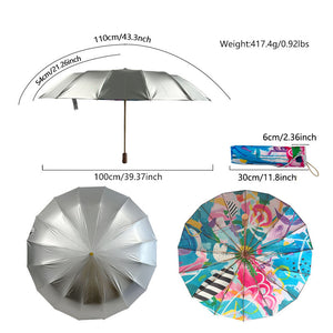 Compact UV Umbrella. UPF50+.  The Mighty Jungle, All Seasons Collection
