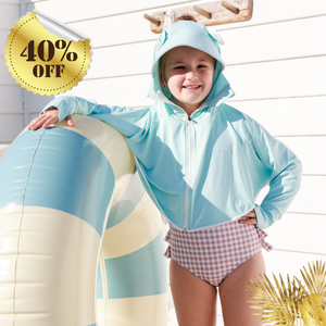 Little Sun Hiding Hood UPF50+, Ice Cool Fabric, Blue - CLEARANCE