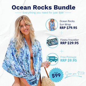 Ocean Rocks Wrap and Traveller Bundle