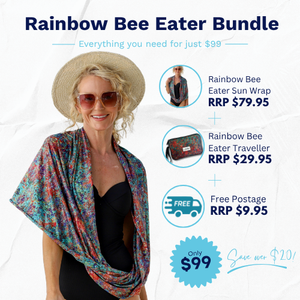 Rainbow Bee Eater Wrap & Traveller Bundle