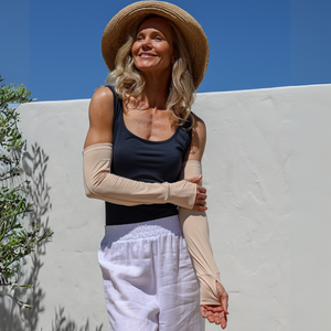 Sun Protection Arm Sleeves UPF50+, Bisque