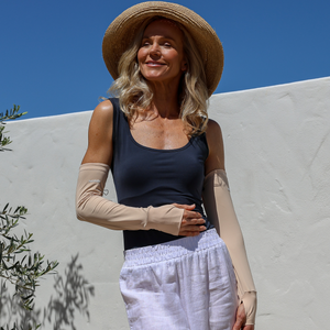 Sun Protection Arm Sleeves UPF50+, Bisque