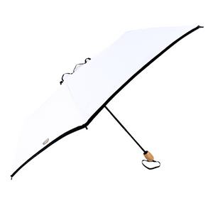 Compact Cosmopolitan UV Sun Umbrella - White with black trim