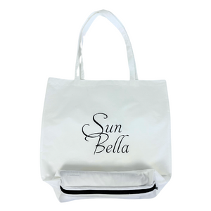 Compact Cosmopolitan UV Sun Umbrella - White with black trim