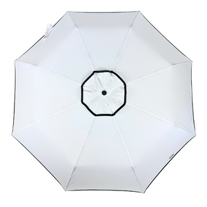 Compact Cosmopolitan UV Sun Umbrella - White with black trim