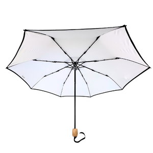 Compact Cosmopolitan UV Sun Umbrella - White with black trim