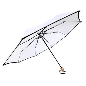 Compact Cosmopolitan UV Sun Umbrella - White with black trim