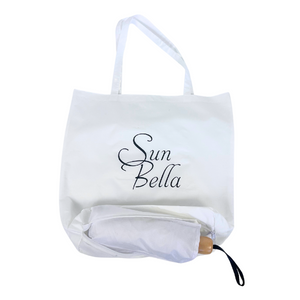 Compact Cosmopolitan Sun Umbrella - White with white trim