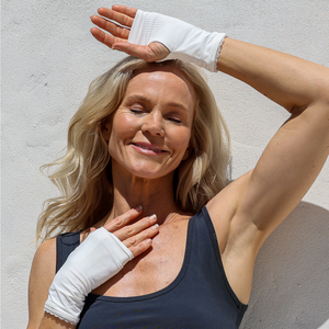 Sun Gloves (Hand Covers) UPF50+, White