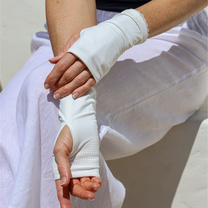 Sun Gloves (Hand Covers) UPF50+, White