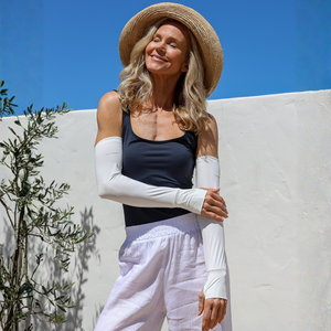Sun Protection Arm Sleeves UPF50+, White