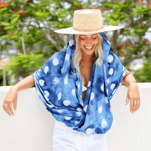 Sun Wrap UPF50+, Watercolour Polka Dot