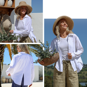 Sun Shirt UPF50+, Ice Cool Fabric, White