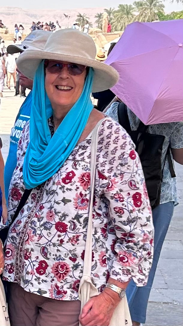 Daphne wearing Capri Sun Wrap