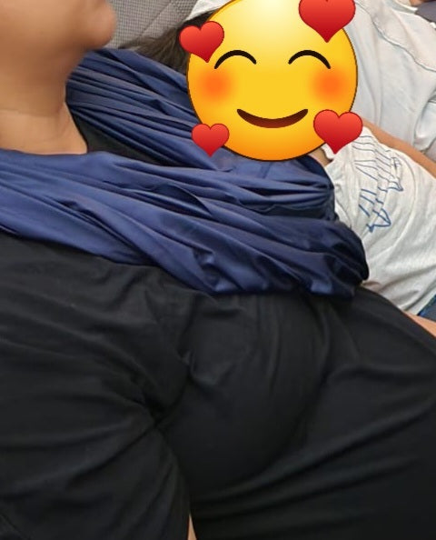 Shalini wearing Navy Eclipse Sun Wrap