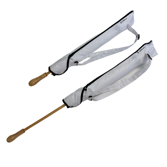 Elegant UV Sun Parasol. Black on White