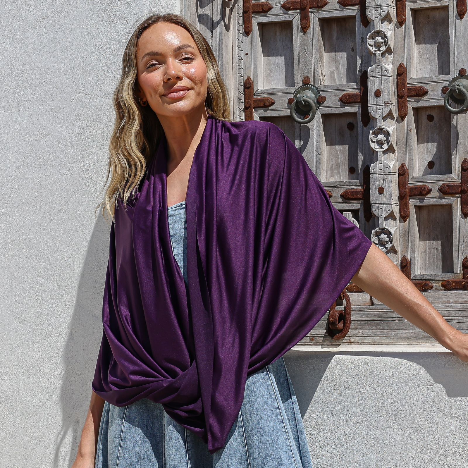 Sun Wrap UPF50+, Aubergine