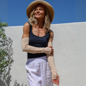 Sun Protection Arm Sleeves UPF50+, Bisque