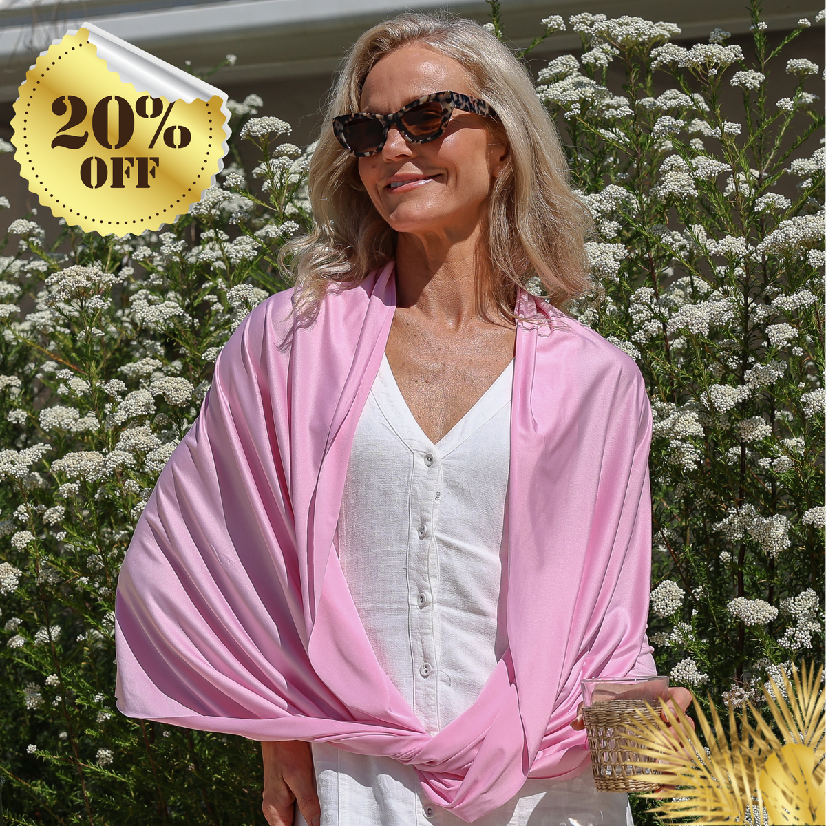 Sun Wrap UPF50+, Blush Pink