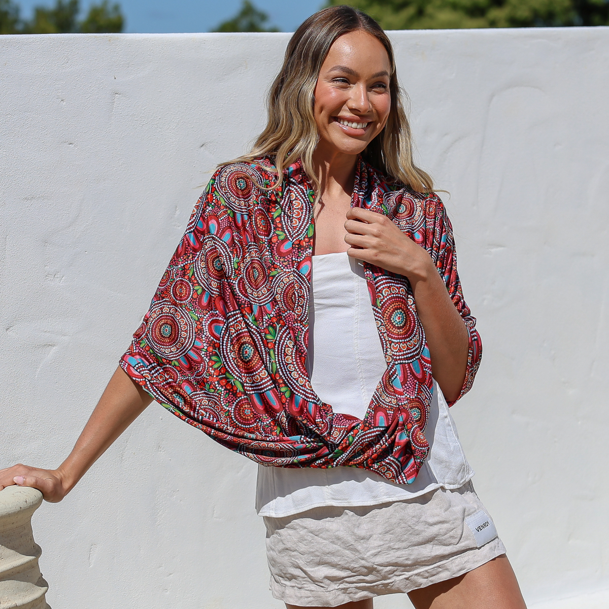 Sun Wrap UPF50+, Country Journey (Red)