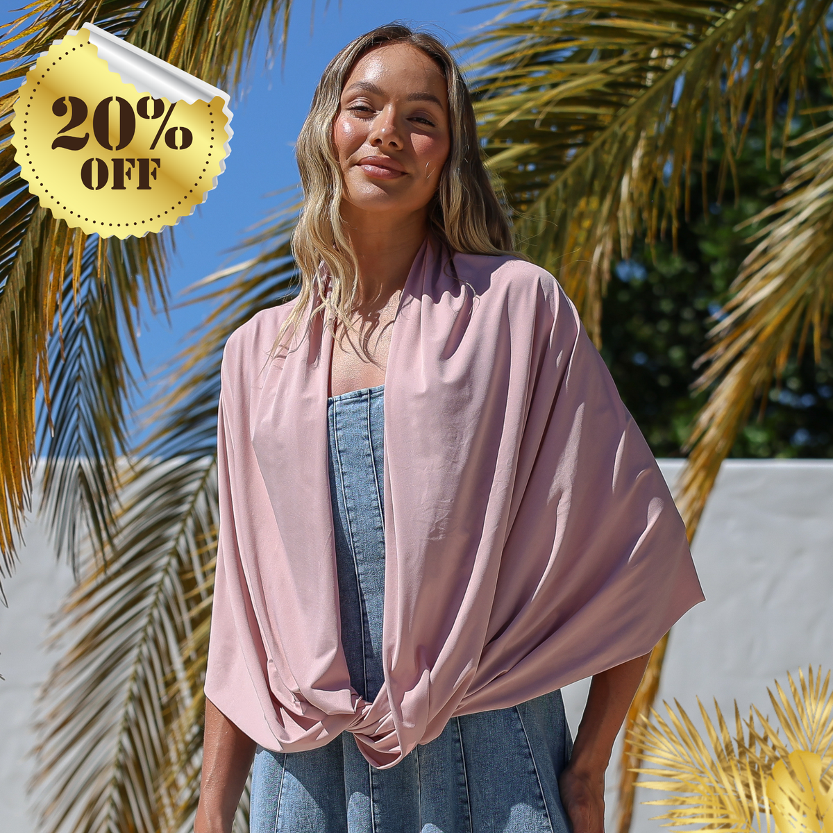 Sun Wrap UPF50+, Dusk Pink