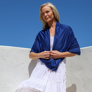 Sun Wrap UPF50+, Navy Peony