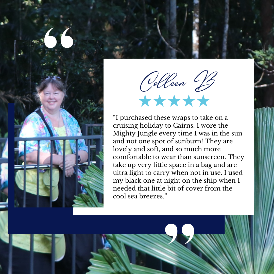 Sun Wrap UPF50+, The Mighty Jungle by Deb McNaughton