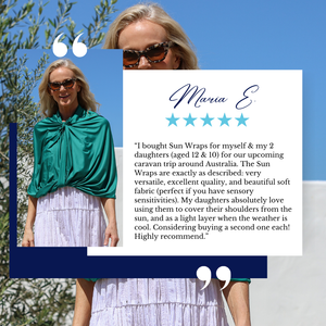 Sun Wrap UPF50+, Ultramarine Green