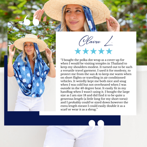 Sun Wrap UPF50+, Watercolour Polka Dot