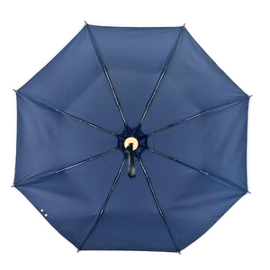 UPF50+ Compact Cosmopolitan UV Sun Umbrella - Navy with white trim