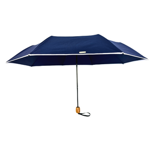 UPF50+ Compact Cosmopolitan UV Sun Umbrella - Navy with white trim