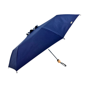 UPF50+ Compact Cosmopolitan UV Sun Umbrella - Navy with white trim
