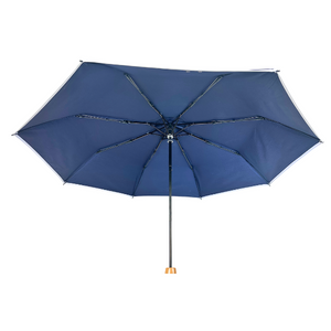 UPF50+ Compact Cosmopolitan UV Sun Umbrella - Navy with white trim