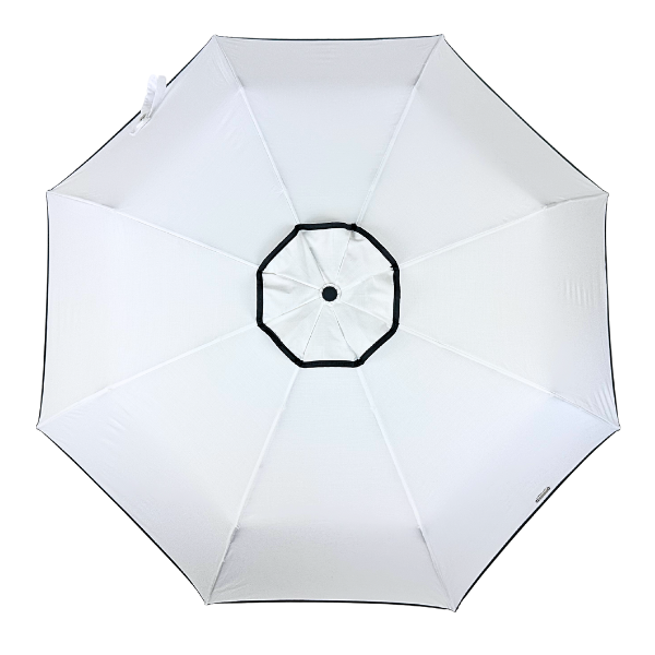 Compact Cosmopolitan UV Sun Umbrella - White with black trim