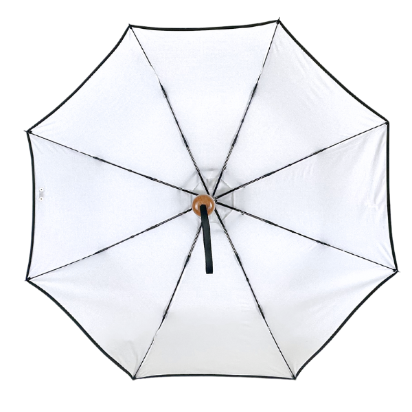 Compact Cosmopolitan UV Sun Umbrella - White with black trim
