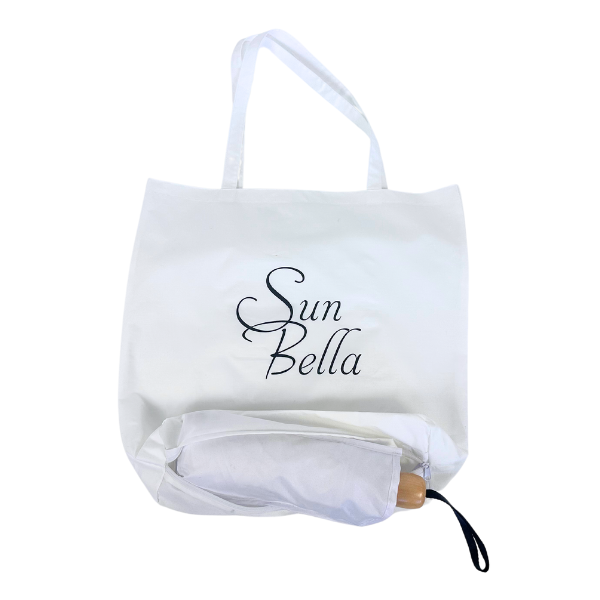 Compact Cosmopolitan Sun Umbrella - White with white trim