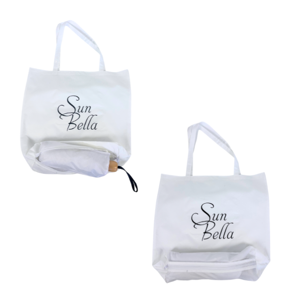 Compact Cosmopolitan Sun Umbrella - White with white trim