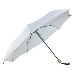 UPF50+ Compact Cosmopolitan UV Sun Umbrella - White with white trim