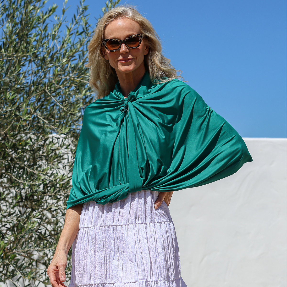 Sun Wrap UPF50+, Ultramarine Green