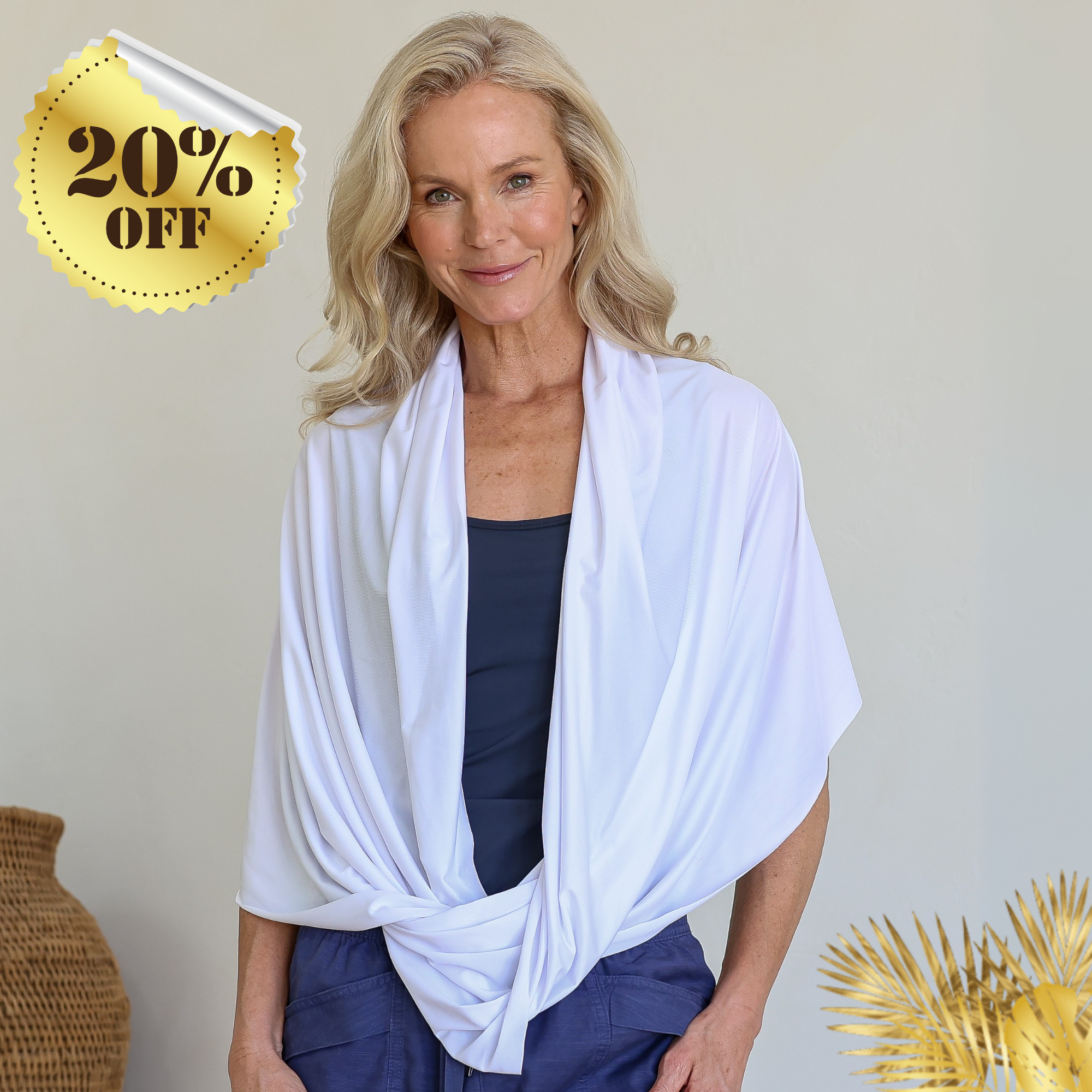 Sun Wrap UPF50+, White