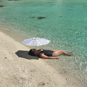 UPF50+ Coast UV Sun Parasol. Ocean Shells (Beige)