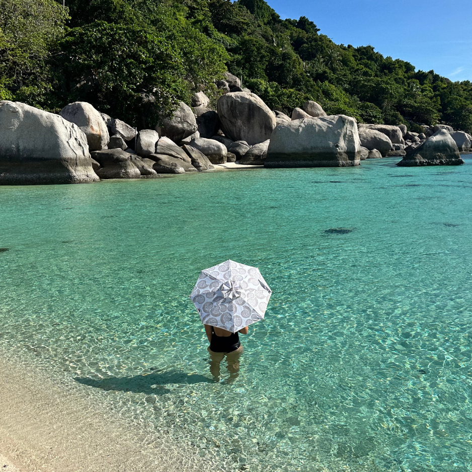 Coast Sun Parasol. Ocean Shells (Beige)