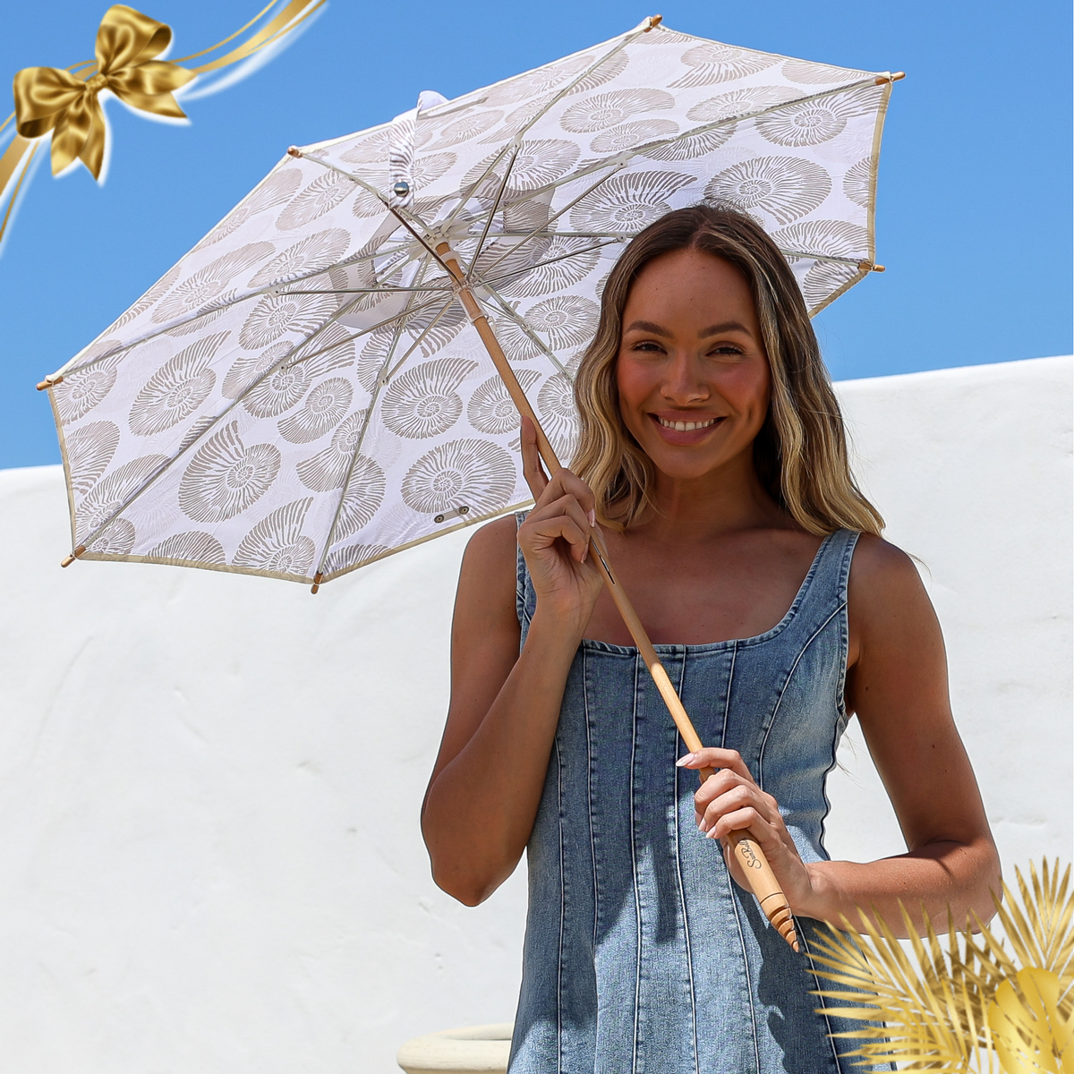 Coast Sun Parasol. Ocean Shells (Beige)