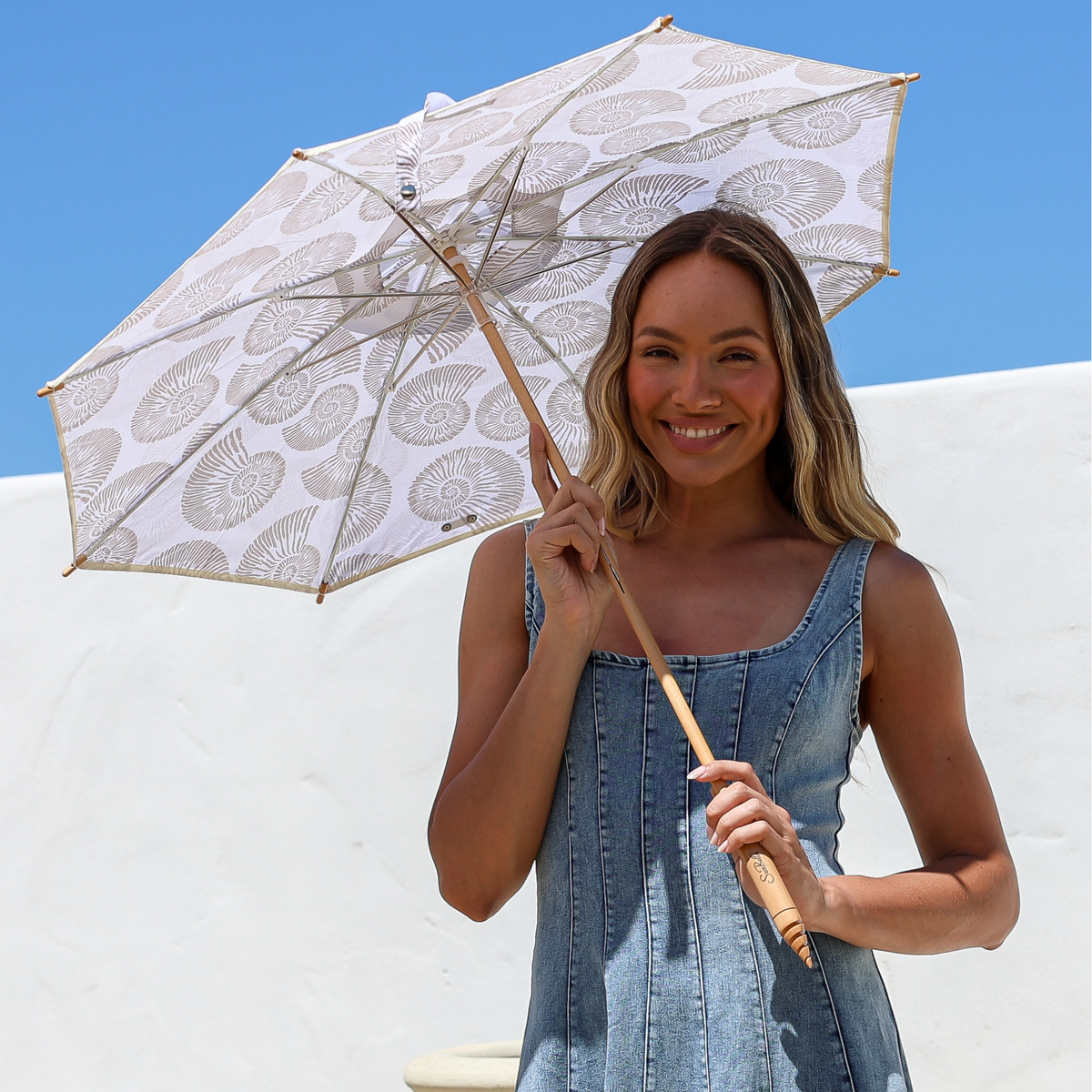 Coast Sun Parasol. Ocean Shells (Beige)