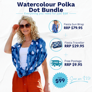 Watercolour Polka Dot Wrap & Traveller Bundle