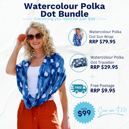 Watercolour Polka Dot Wrap &amp; Traveller Bundle