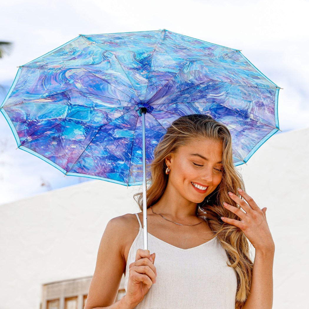 UV Sun Umbrella, Into The Blue, Telescopic - CLEARANCE